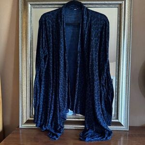 Lane Bryant Leopard Print Open Front Drape Cardigan size 22/24